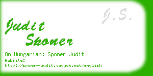 judit sponer business card